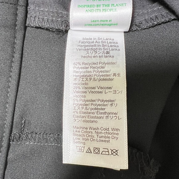 J Crew Factory Womens Wide Leg Trouser Pant Black Size 16 Professional Event - Picture 5 of 6